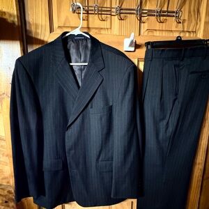 Stafford Charcoal Pinstripe Men's Suit